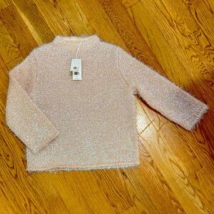 Tory Burch new tinsel mock neck wool sweater